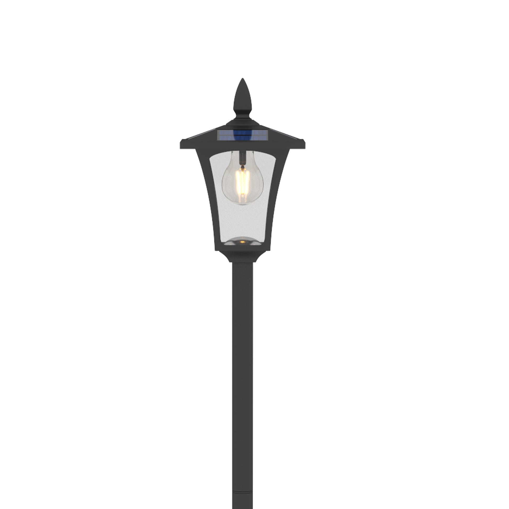 Outsunny Farola Solar Exterior De Jardín Con Macetero Poste De Aluminio Ip44_3