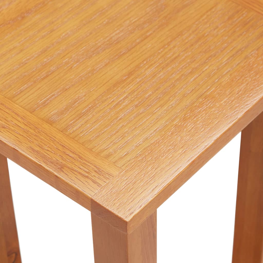 Mesa Auxiliar De Madera Maciza De Roble 27x24x55 Cm_2