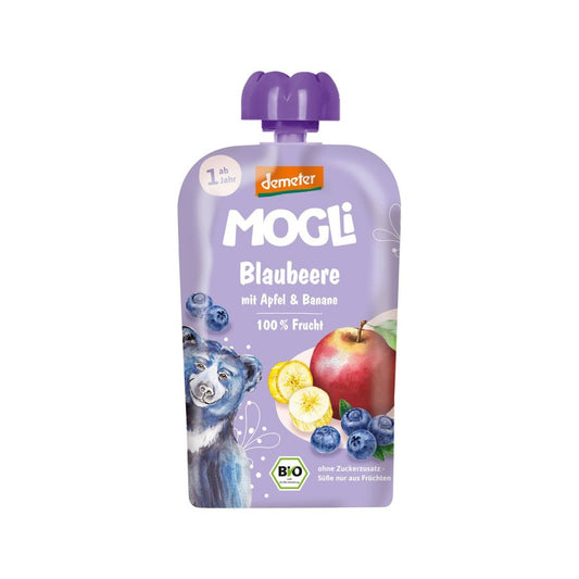 Smoothie Manzana Plátano Arándano Frambuesa Mogli 100g