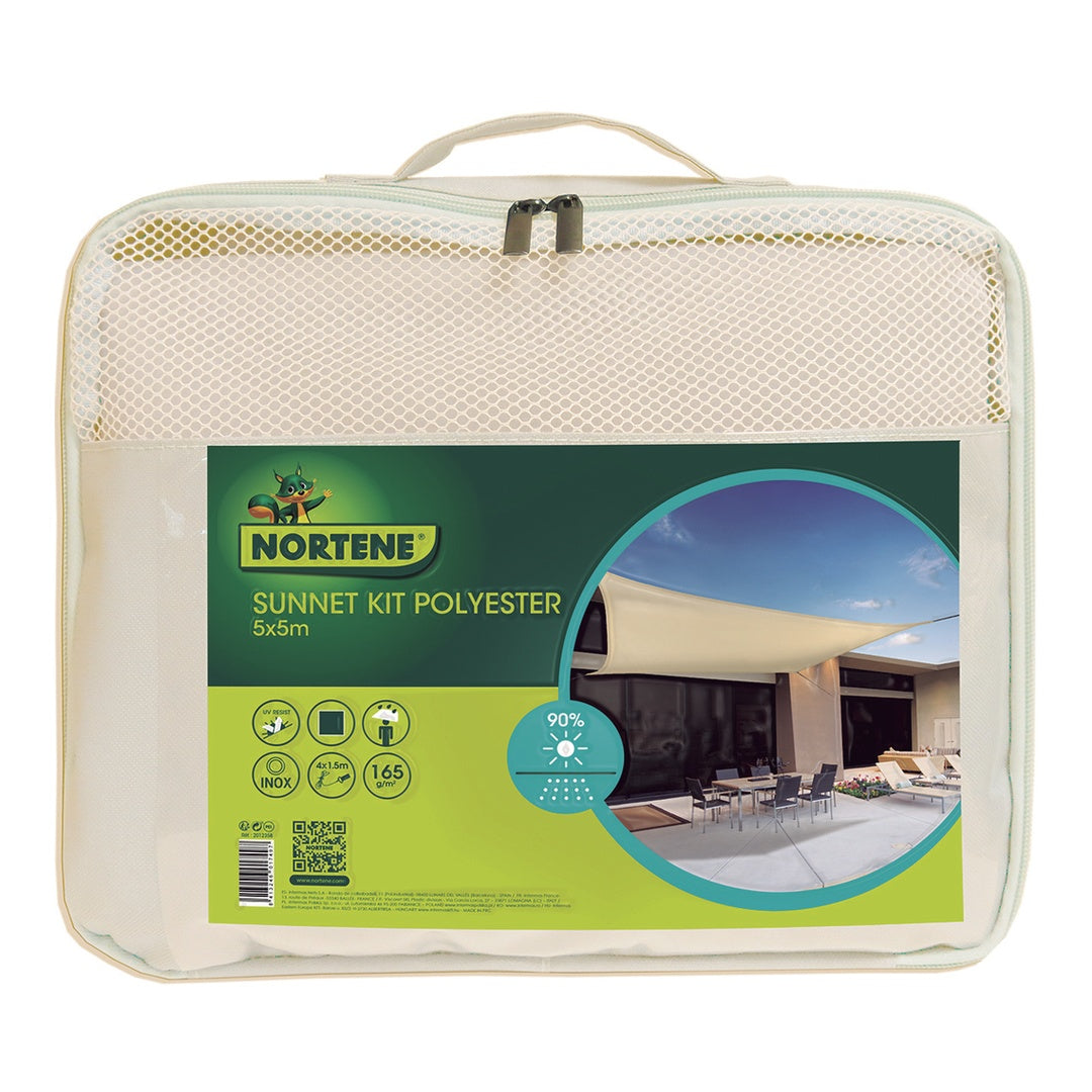 Malla De Sombreo Sunnet Cuadrada 5x5m Beige Nortene_2