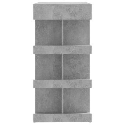 Mesa Bar Almacenaje Contrachapada Gris Hormigón 100x50x101,5 Cm_4