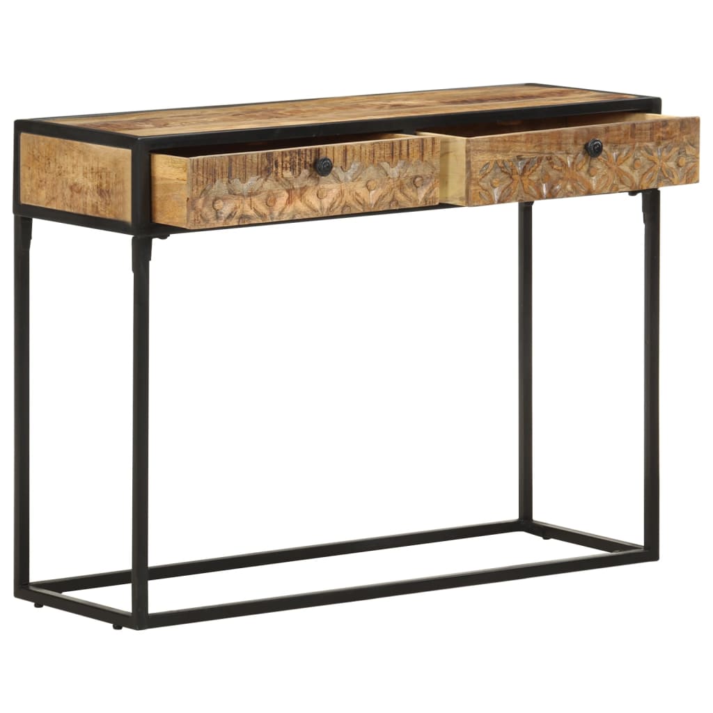 Mesa Consola De Madera Maciza De Mango 100x35x75 Cm_0