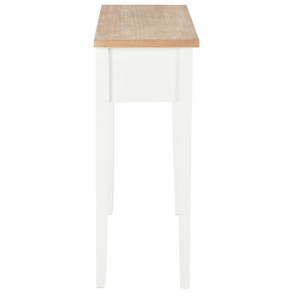 Mesa Consola Tocador De Madera Blanca 79x30x74 Cm_3