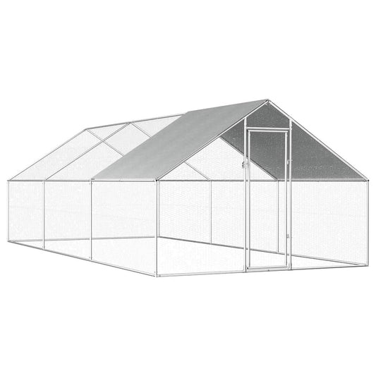 Vidaxl Jaula Gallinero De Exterior De Acero Galvanizado 2,75x6x1,92 M_0