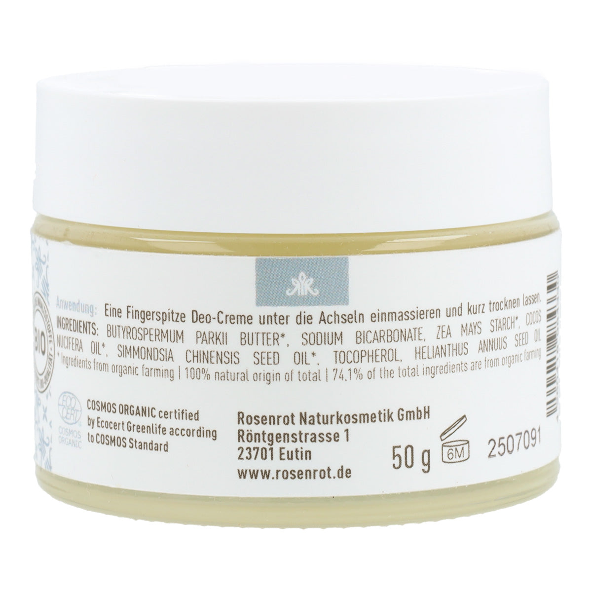 Desodorante en Crema Sensible Rosenrot 50 g