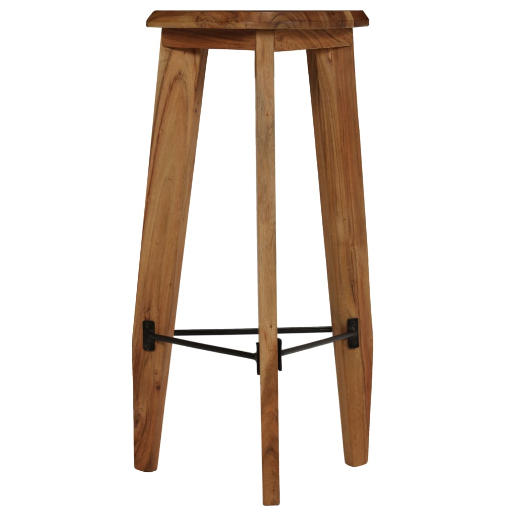 Taburetes De Cocina 2 Unidades Madera Maciza De Acacia_1
