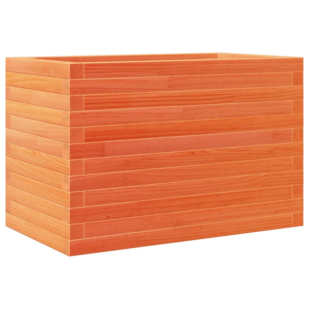 Jardinera De Madera Maciza De Pino Marrón Cera 70x40x46 Cm_0