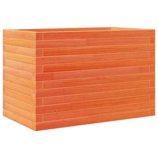 Jardinera De Madera Maciza De Pino Marrón Cera 70x40x46 Cm_0
