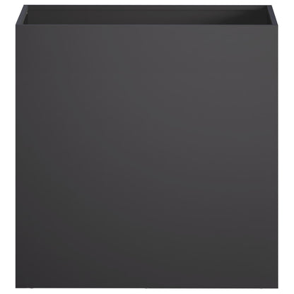 Macetero De Jardín Negro 50 X 30 X 40 Cm Acero Laminado En Frío_2