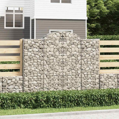 Cestas Gaviones 15 Uds Forma De Arco Hierro 200x50x160/180 Cm_1