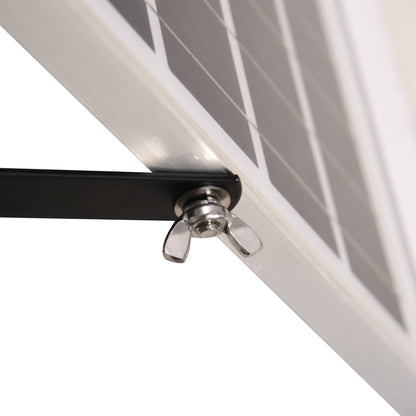 Outsunny Luz Solar Exterior Con 54 Led Ip65 Impermeable 68x37x16 Cm Plata_3
