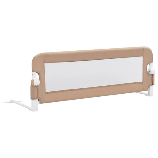 Vidaxl Barandilla De Seguridad Cama De Niño Poliéster Taupe 120x42 Cm_0