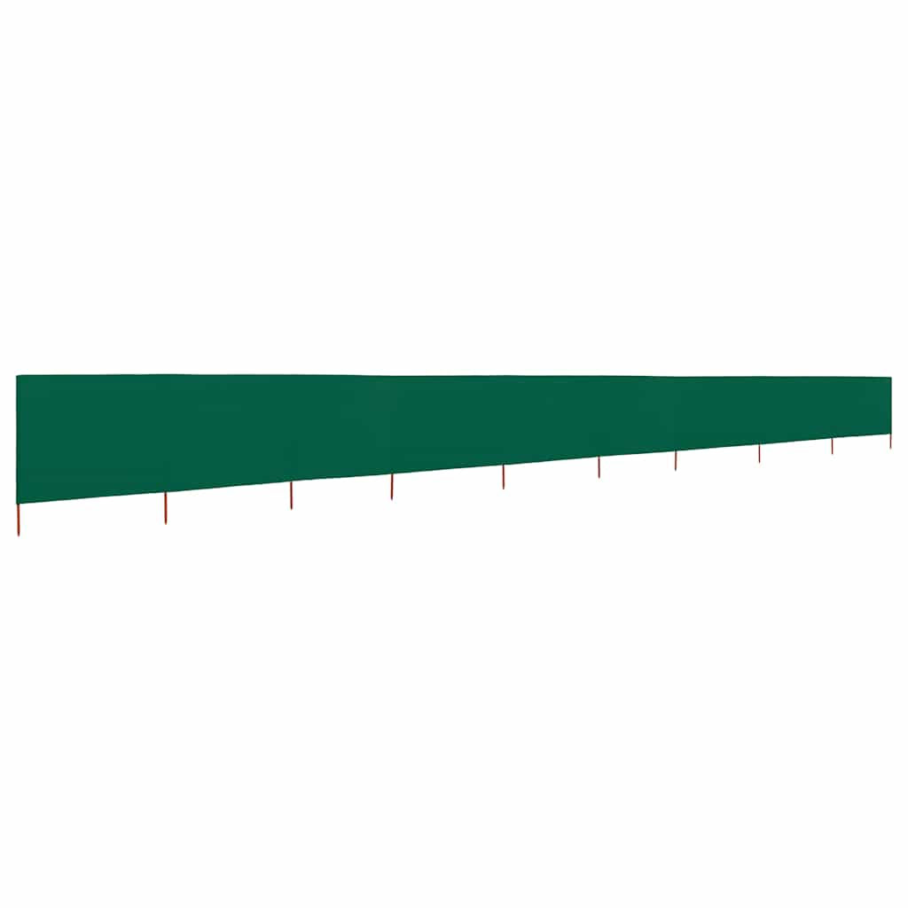 Vidaxl Paravientos De 9 Paneles Tela Verde 1200x160 Cm_1