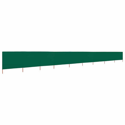 Vidaxl Paravientos De 9 Paneles Tela Verde 1200x160 Cm_1
