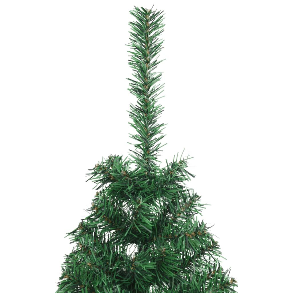 Vidaxl Medio Árbol De Navidad Artificial Con Soporte Pvc Verde 120 Cm_4