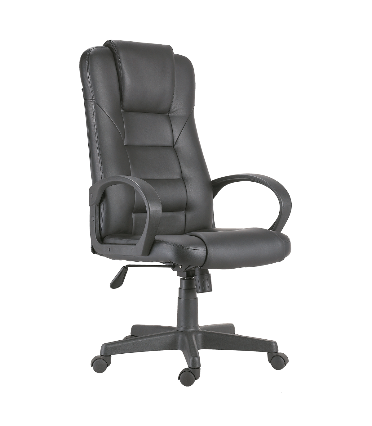 Sillón Despacho Giratorio Henry Símil Piel Negro 118-126cm(alto) 64cm(ancho) 64cm(fondo)_0