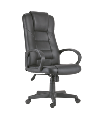 Sillón Despacho Giratorio Henry Símil Piel Negro 118-126cm(alto) 64cm(ancho) 64cm(fondo)_0