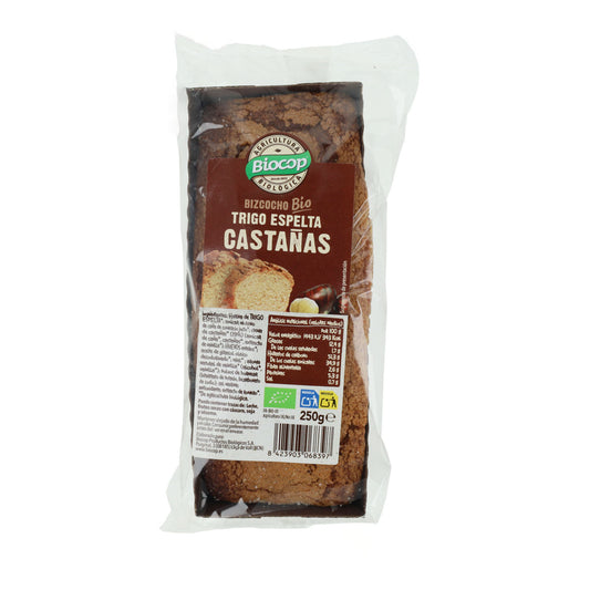 Bizcocho de Castañas y Trigo Espelta BIO Biocop 250 gr