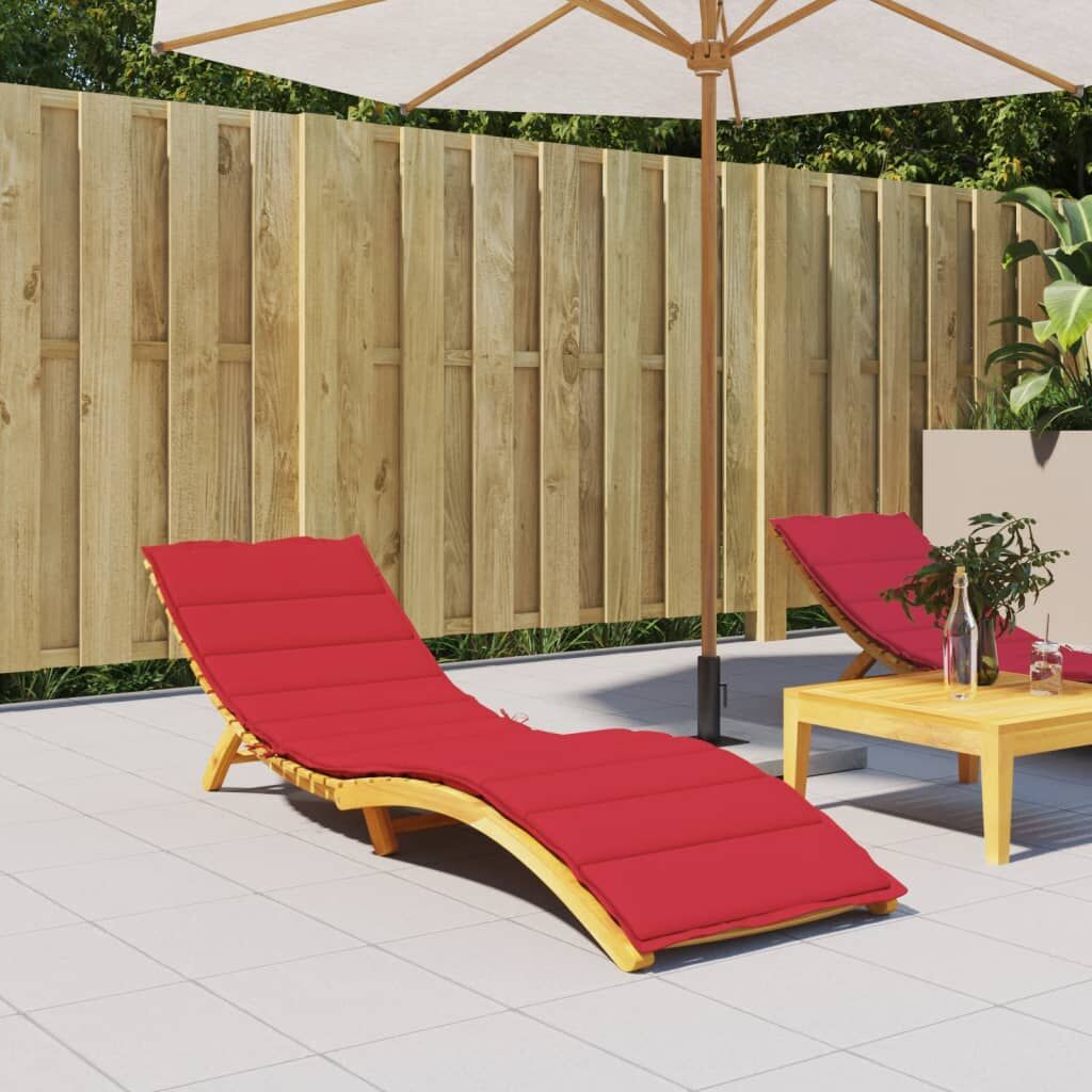Vidaxl Cojín De Tumbona De Tela Oxford Rojo 200x70x3 Cm_1