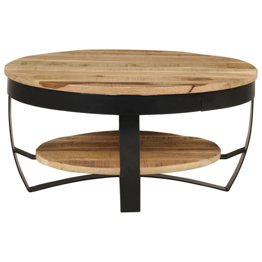 Mesa De Centro De Madera De Mango Rugosa 65x32 Cm_0