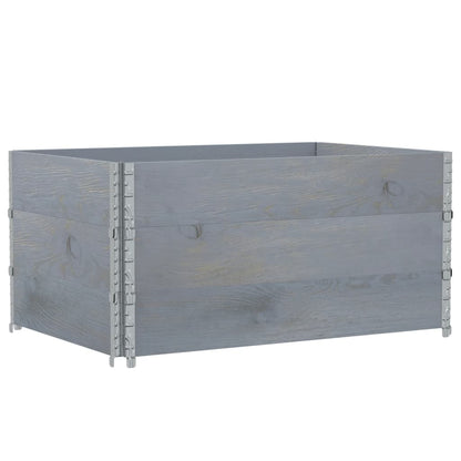 Jardinera De Madera Maciza De Pino Gris 120x80 Cm_0