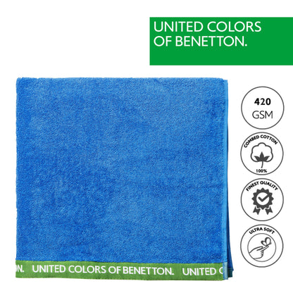 Toalla De Playa 90x160cm 380gsm 100% Algodón Velour Azul Rainbow_1