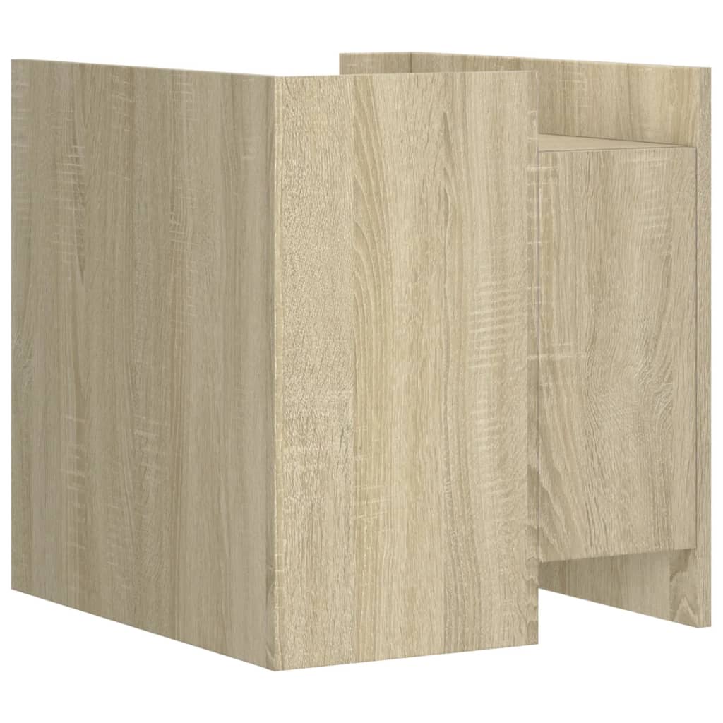 Mesita De Noche Madera De Ingeniería Roble Sonoma 45x50x50 Cm_4