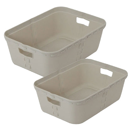 2x Life Story Cesta De Almacenaje T Large + Medium Light Grey_0