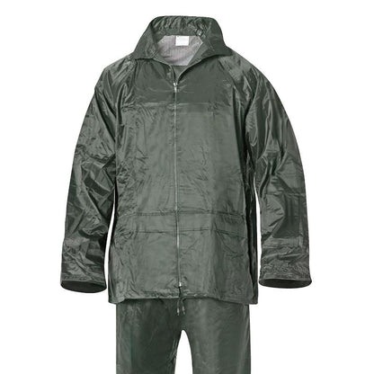 Traje De Agua Impermeable Verde Nylon       Talla 7-l