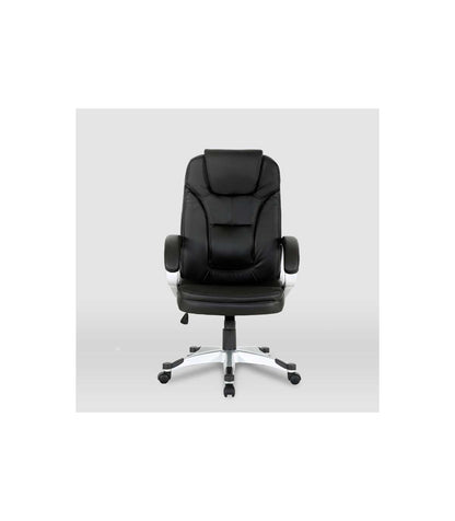 Silla De Oficina Elisabeth En Piel Sintética Negra. Alto: 115.5/125.5cm Ancho: 64.5cm Fon_0