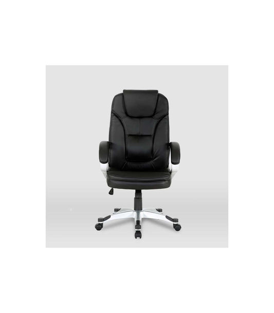 Silla De Oficina Elisabeth En Piel Sintética Negra. Alto: 115.5/125.5cm Ancho: 64.5cm Fon_0