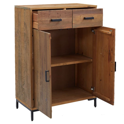 Zapatero De Madera Maciza De Pino 75x40x110 Cm / Vetonek_0