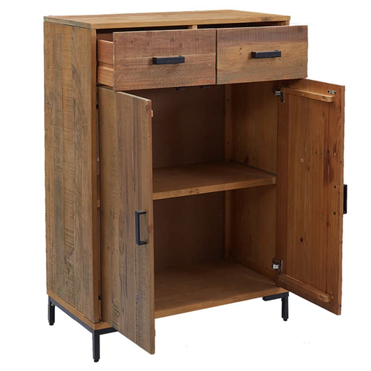 Zapatero De Madera Maciza De Pino 75x40x110 Cm / Vetonek_0