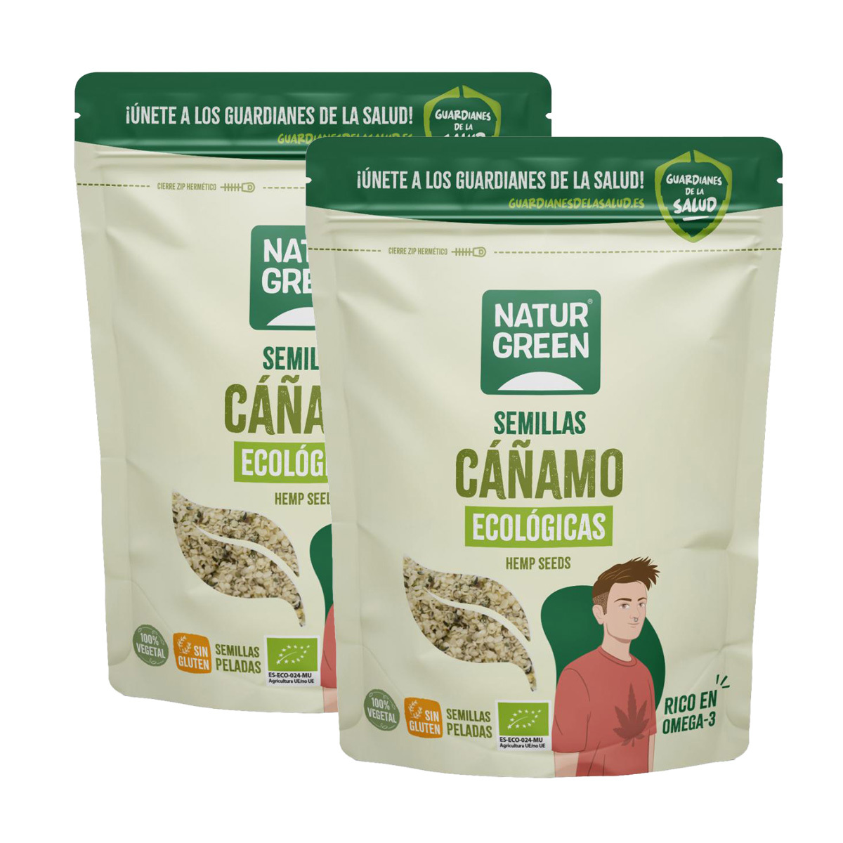 Pack 2 uds Semillas de Cáñamo peladas Naturgreen 200 gr
