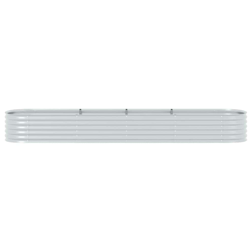 Arriate De Acero Galvanizado Plateado 400x80x44 Cm_3
