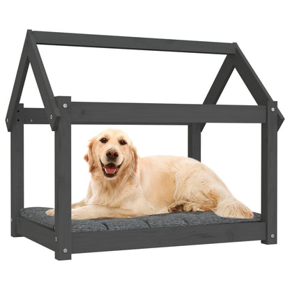 Vidaxl Cama Para Perros Madera Maciza De Pino Gris 81x60x70 Cm_3