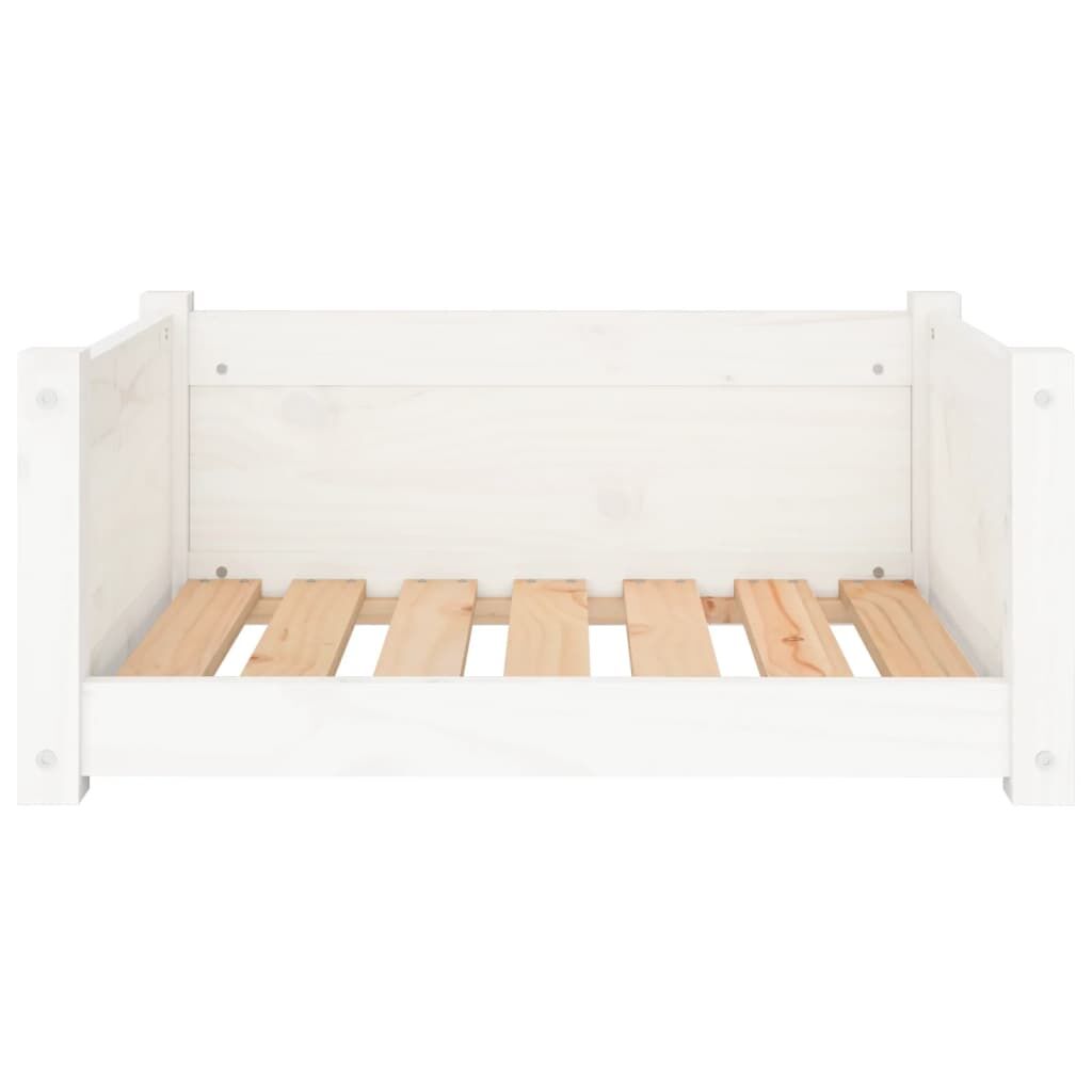 Vidaxl Cama Para Perros Blanca 65,5x50,5x28 Cm Madera Maciza De Pino_4