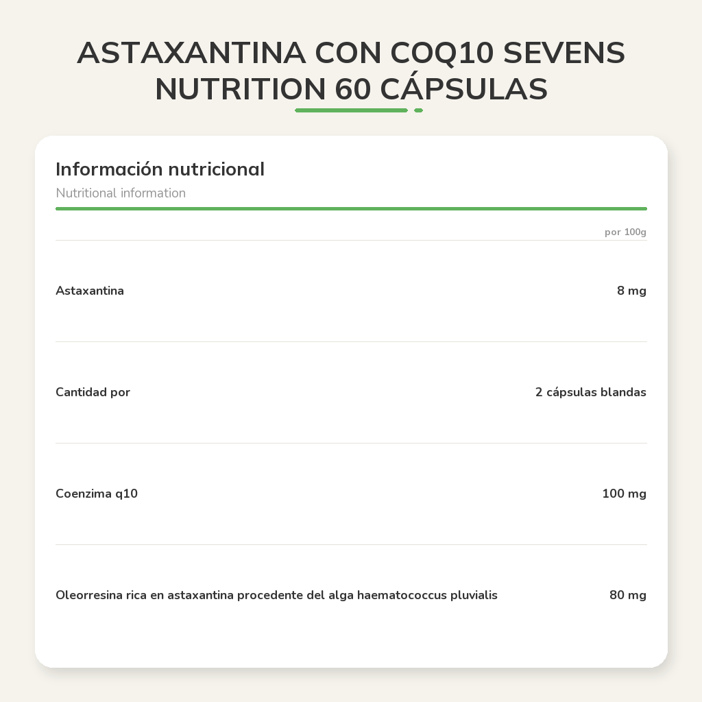 Información nutricional