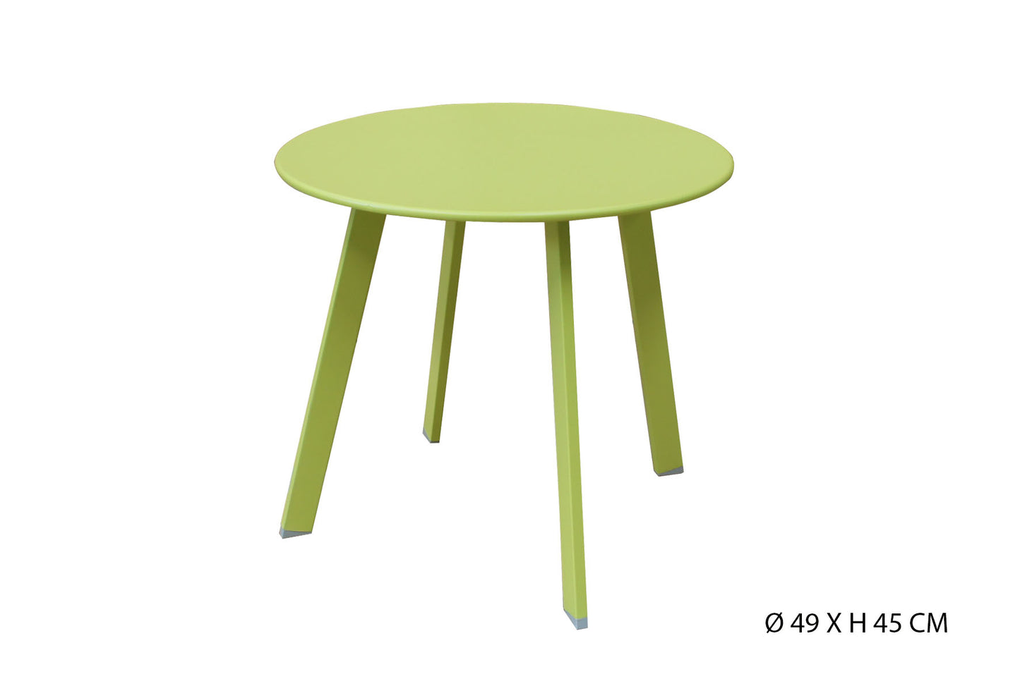 Mesa Auxiliar, Mesa De Centro De Jardín Verde Redonda 49x45cm - Muebles De Jardín_0