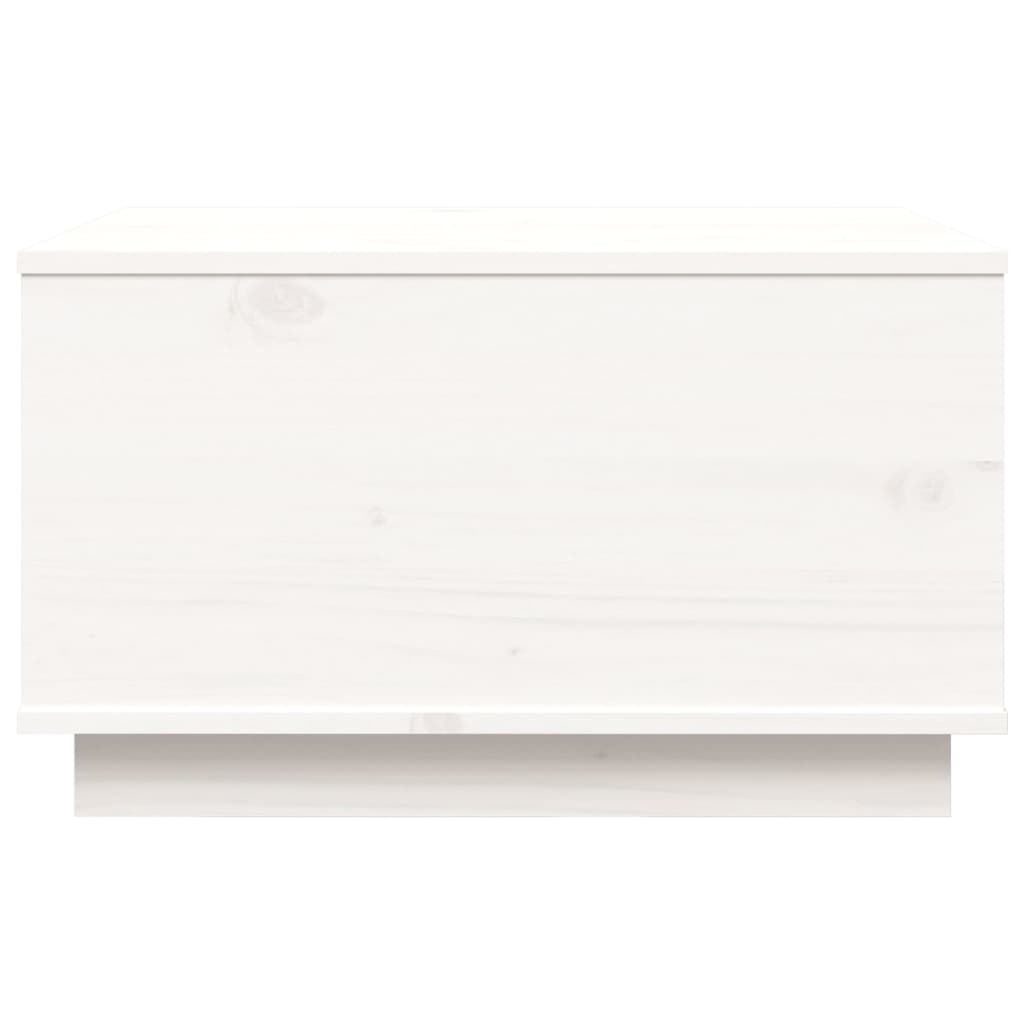 Mesa De Centro De Madera Maciza De Pino Blanco 60x50x35 Cm_4