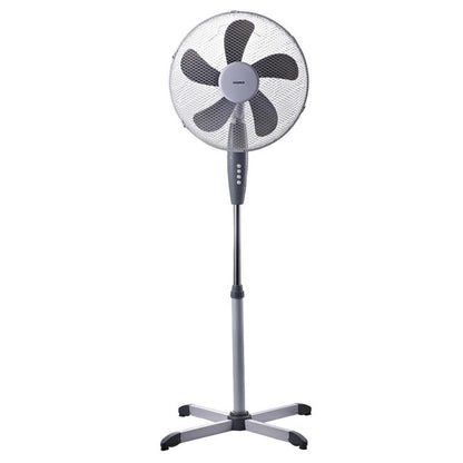 Ventilador Pie Ø 40 X 135 Cm. 45 W. Oscilación Automatica, Altura Regulable, Cabezal Inclinable, Base Estable 60x60 Cm._0