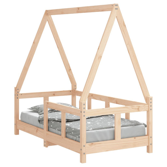 Vidaxl Estructura De Cama Para Niños Madera Maciza De Pino 70x140 Cm_0