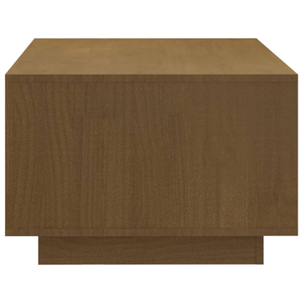 Mesa De Centro De Madera Maciza Pino Marrón Miel 110x50x33,5 Cm_4
