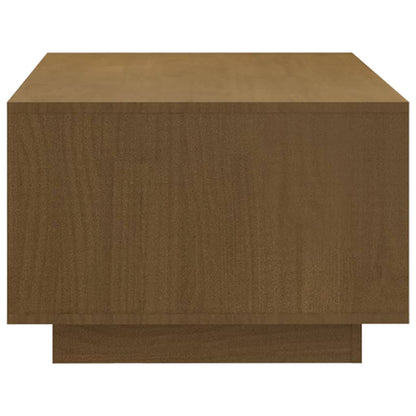 Mesa De Centro De Madera Maciza Pino Marrón Miel 110x50x33,5 Cm_4