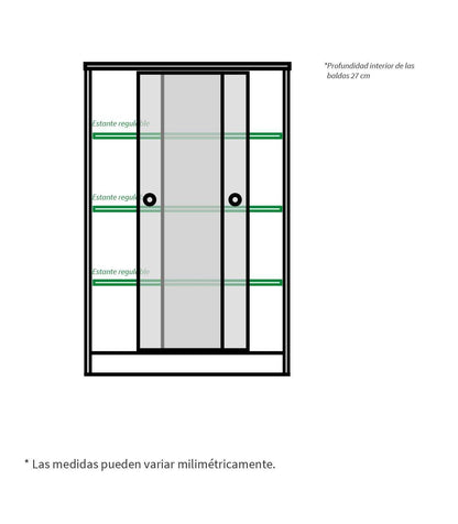 Armario Bajo Multiusos Tibet 2 Correderas Acabado Roble Cambrian, 120 Cm(alto)74 Cm(ancho)_4