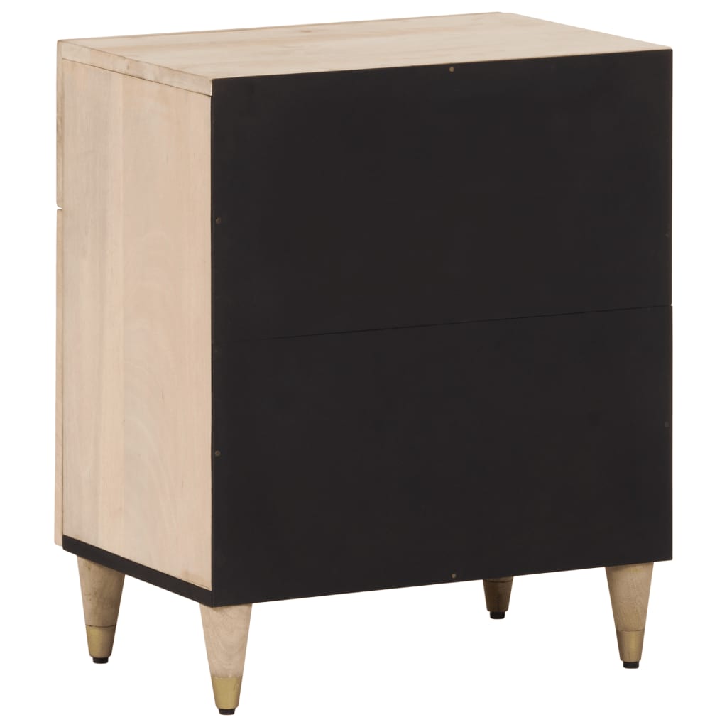 Mesita De Noche Madera Maciza De Mango 50x33x60 Cm_3