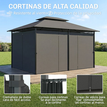 Outsunny Cenador Para Jardín 3x4 M_3
