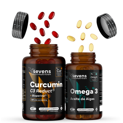 Cúrcuma C3 Reduct + Omega 3 Vegano Omegatex. Sevens Nutrition. Movilidad, Energía Y Equilibrio Desde Dentro_0