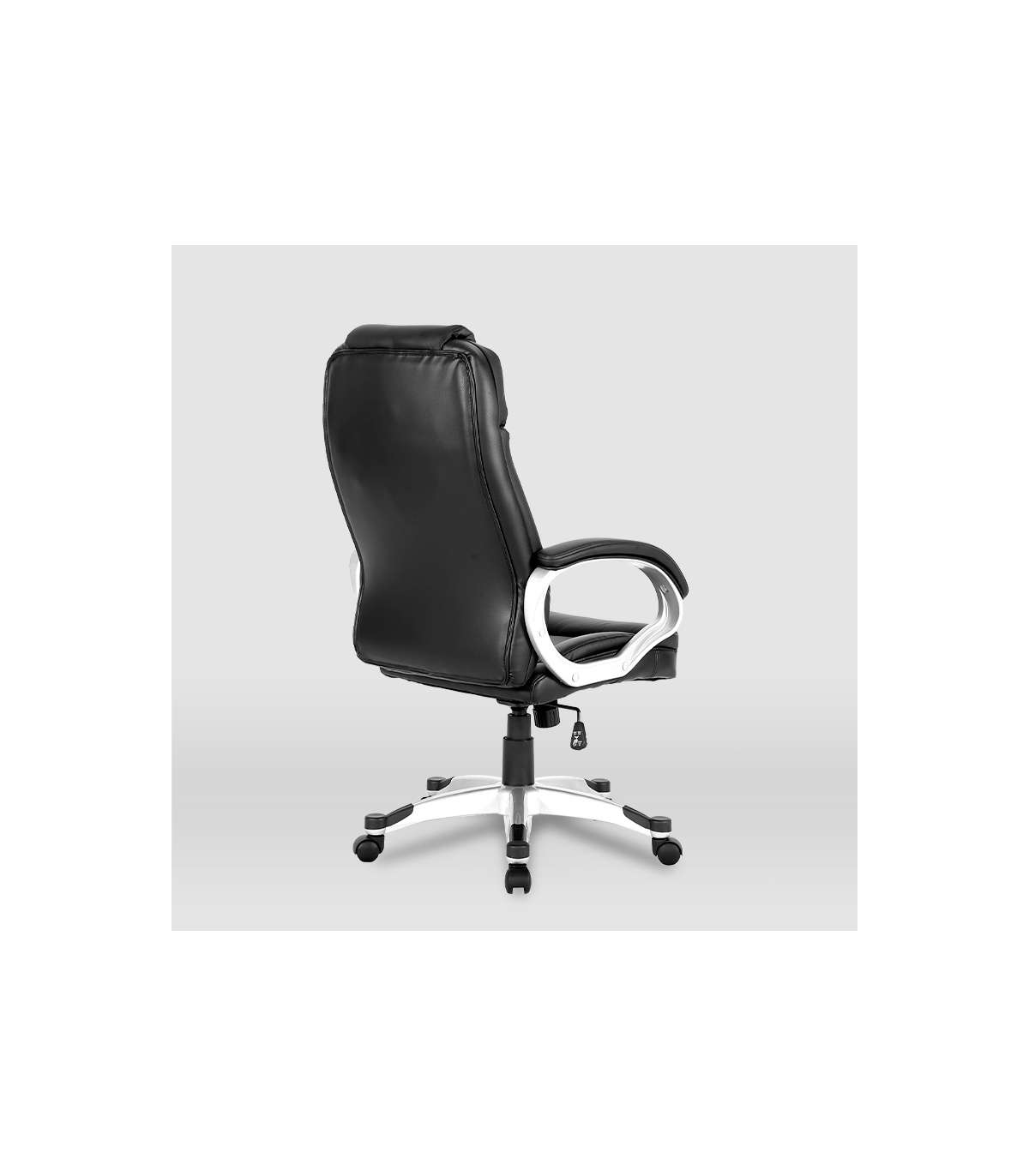 Silla De Oficina Elisabeth En Piel Sintética Negra. Alto: 115.5/125.5cm Ancho: 64.5cm Fon_2