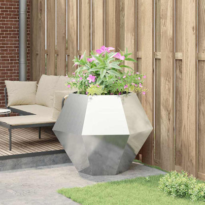 Jardinera Plateado 100 X 100 X 80 Cm Acero Inoxidable_3